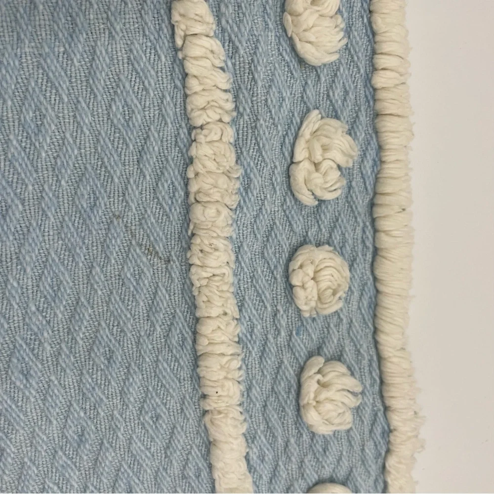 Vintage Baby Blanket Dog‎ Throw Fuzzy Texture Minimalist Simple Blue Girl Boy